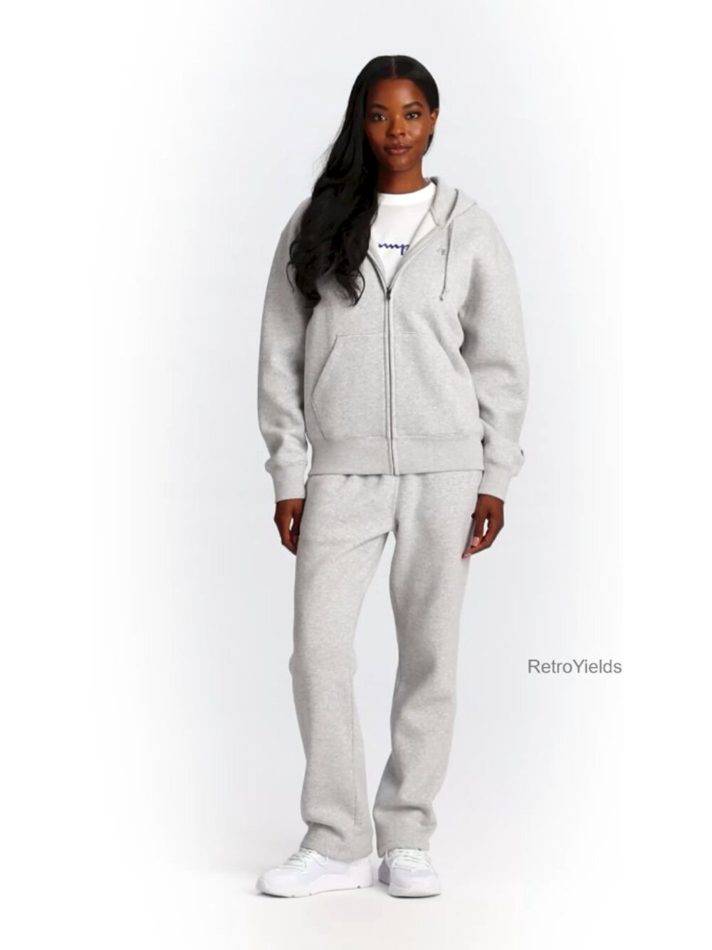 Champion Midweight Fleece Zip-Up Hoodie with C Logo - Picture 6 of 6